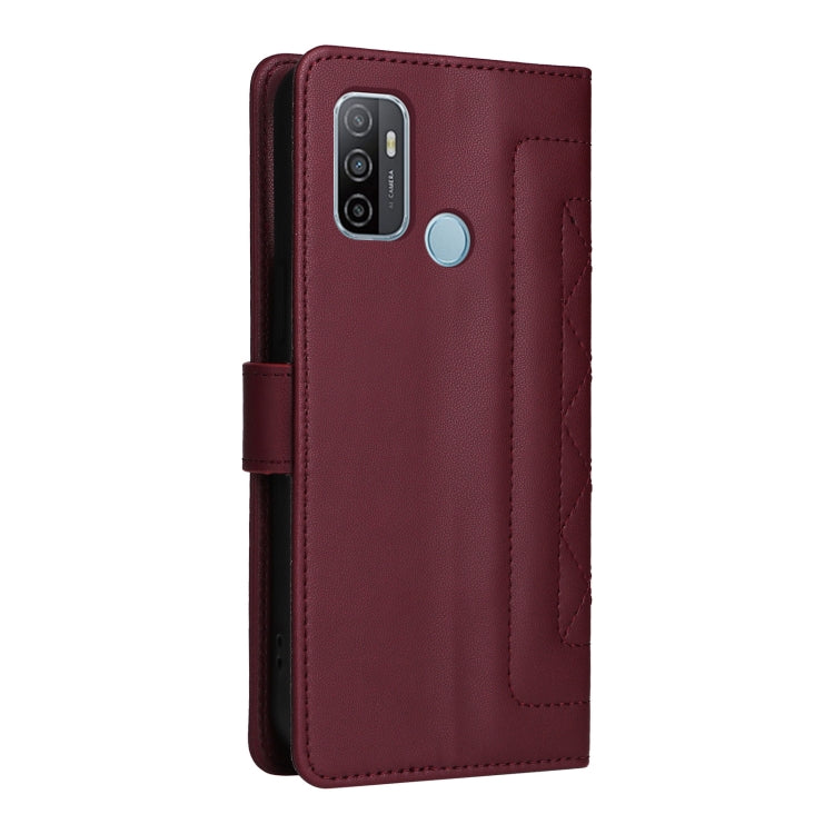 For OPPO A53 / A53s Diamond Lattice Leather Flip Phone Case