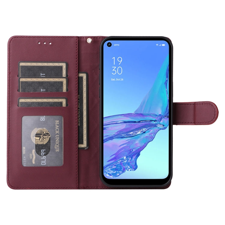 For OPPO A53 / A53s Diamond Lattice Leather Flip Phone Case