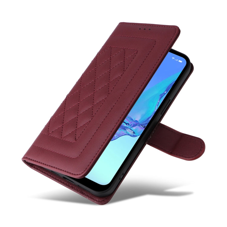 For OPPO A53 / A53s Diamond Lattice Leather Flip Phone Case