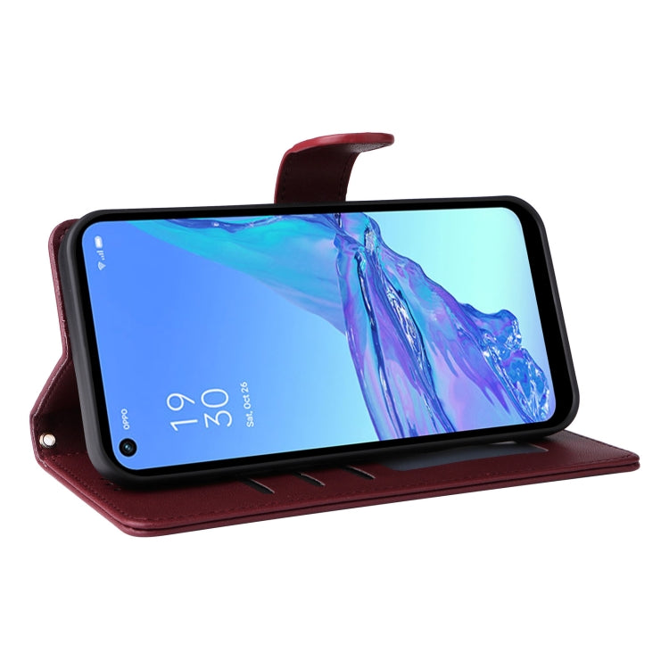 For OPPO A53 / A53s Diamond Lattice Leather Flip Phone Case