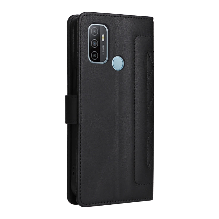 For OPPO A53 / A53s Diamond Lattice Leather Flip Phone Case