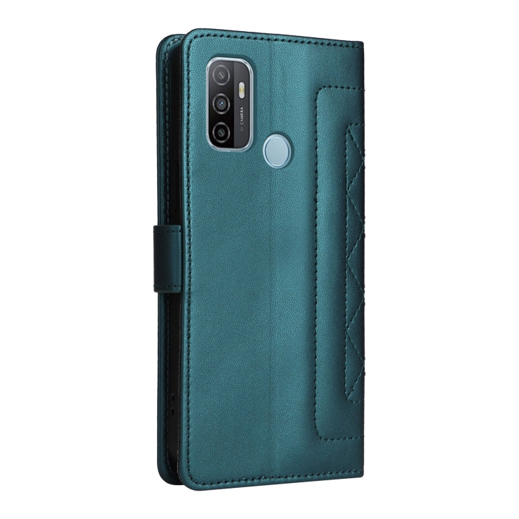 For OPPO A53 / A53s Diamond Lattice Leather Flip Phone Case