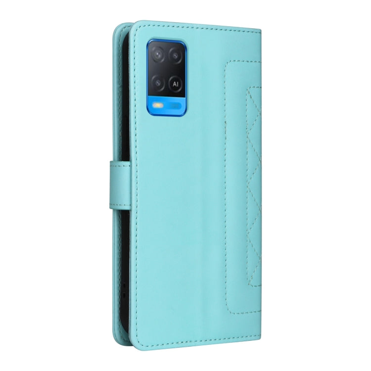 For OPPO A54 4G / A16 Diamond Lattice Leather Flip Phone Case