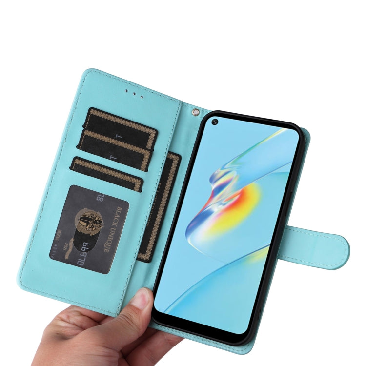 For OPPO A54 4G / A16 Diamond Lattice Leather Flip Phone Case