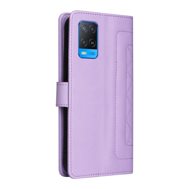 For OPPO A54 4G / A16 Diamond Lattice Leather Flip Phone Case
