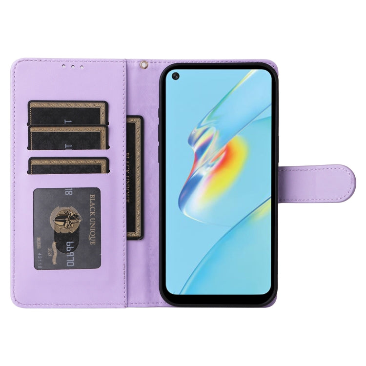For OPPO A54 4G / A16 Diamond Lattice Leather Flip Phone Case