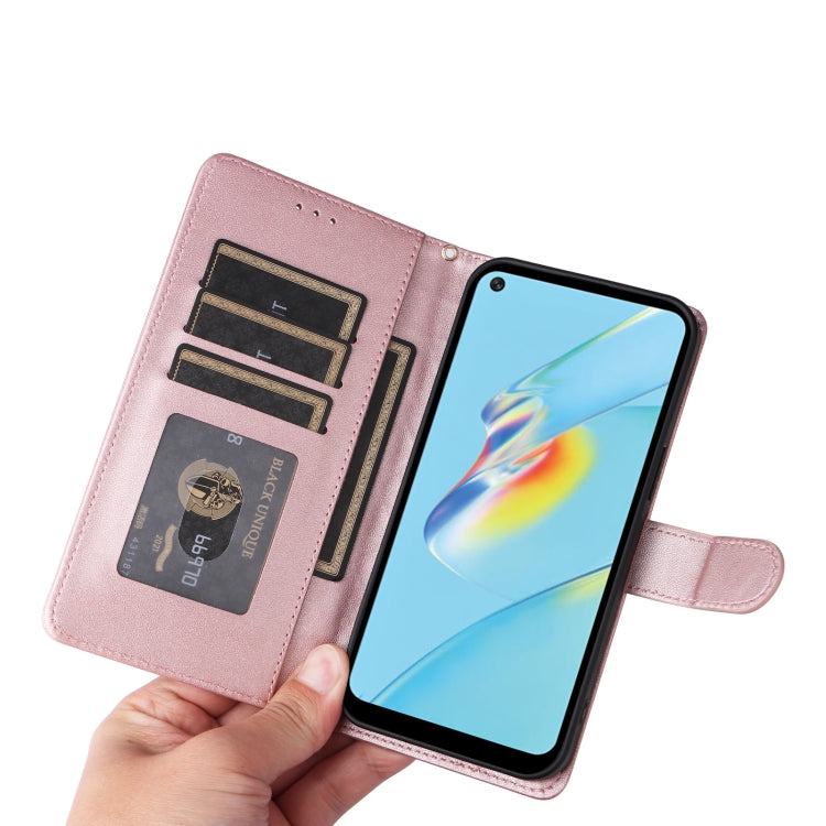 For OPPO A54 4G / A16 Diamond Lattice Leather Flip Phone Case