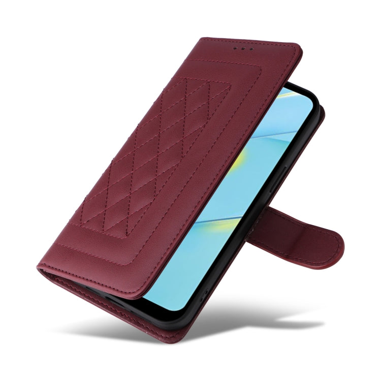 For OPPO A54 4G / A16 Diamond Lattice Leather Flip Phone Case