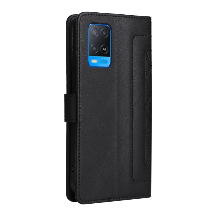 For OPPO A54 4G / A16 Diamond Lattice Leather Flip Phone Case