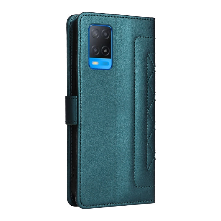For OPPO A54 4G / A16 Diamond Lattice Leather Flip Phone Case