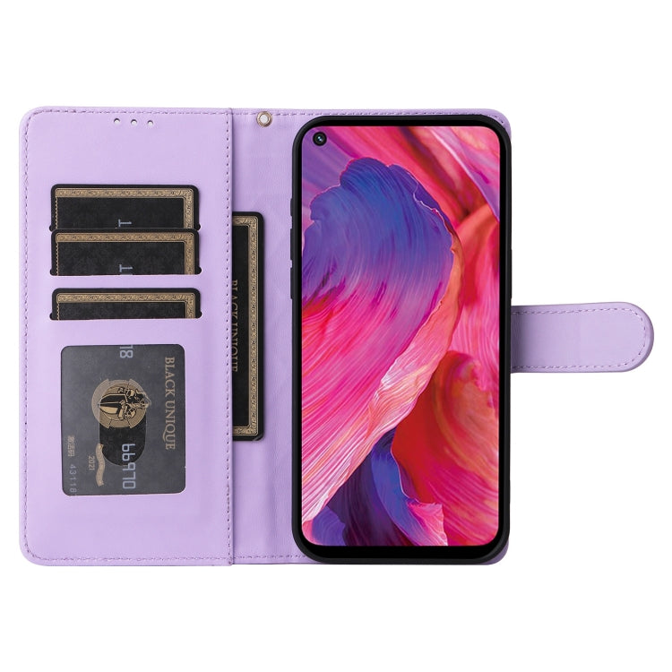 For OPPO A54 5G / A74 5G Diamond Lattice Leather Flip Phone Case