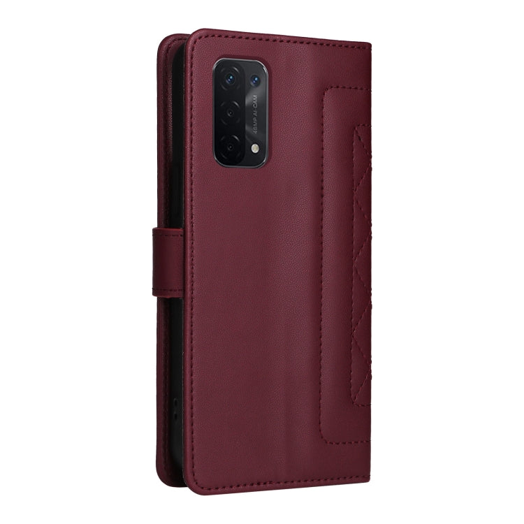 For OPPO A54 5G / A74 5G Diamond Lattice Leather Flip Phone Case