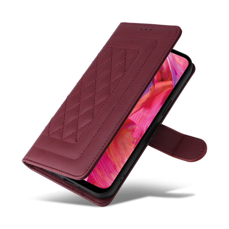 For OPPO A54 5G / A74 5G Diamond Lattice Leather Flip Phone Case