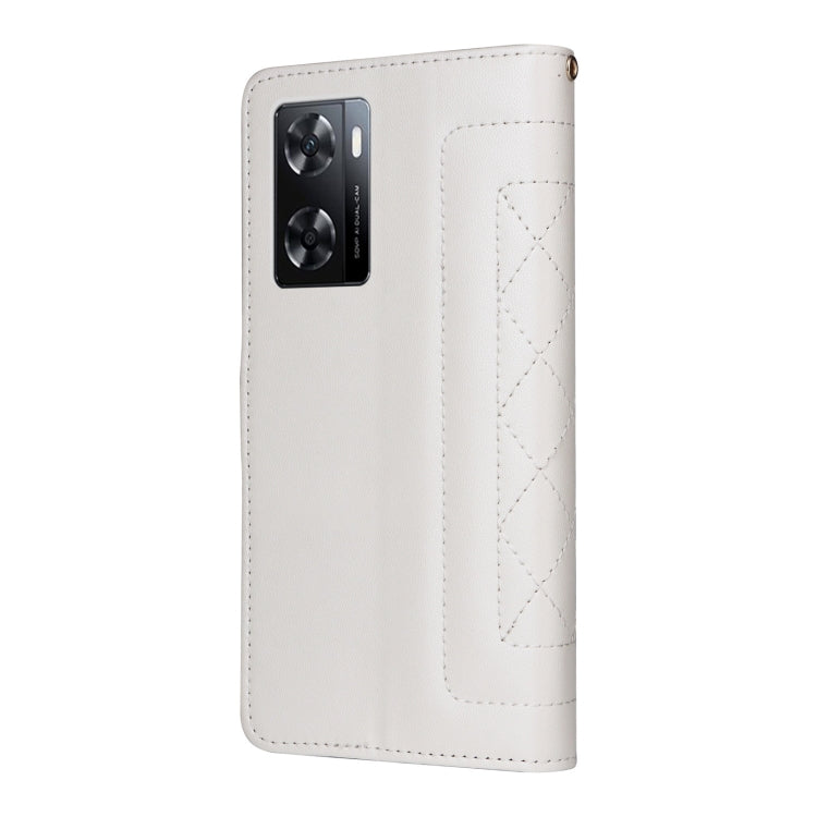 For OPPO A57 / A57s Diamond Lattice Leather Flip Phone Case