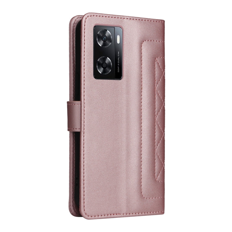 For OPPO A57 / A57s Diamond Lattice Leather Flip Phone Case