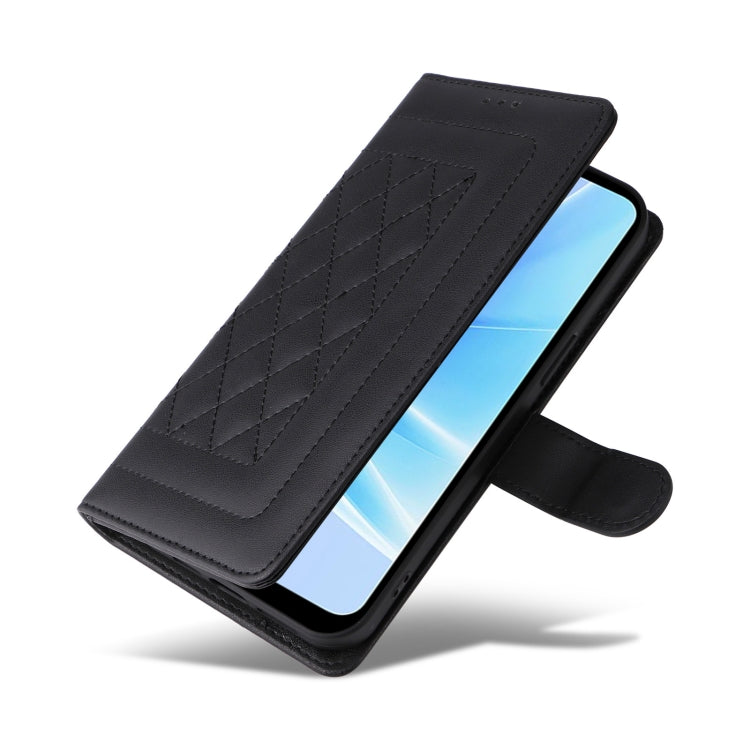 For OPPO A57 / A57s Diamond Lattice Leather Flip Phone Case