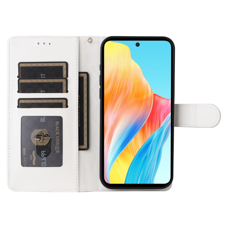 For OPPO A58 4G Diamond Lattice Leather Flip Phone Case