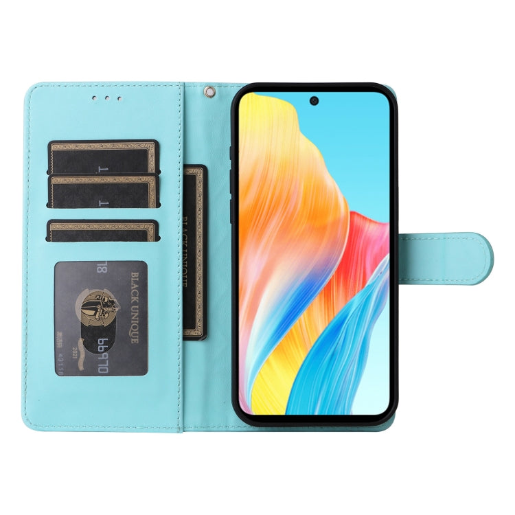 For OPPO A58 4G Diamond Lattice Leather Flip Phone Case