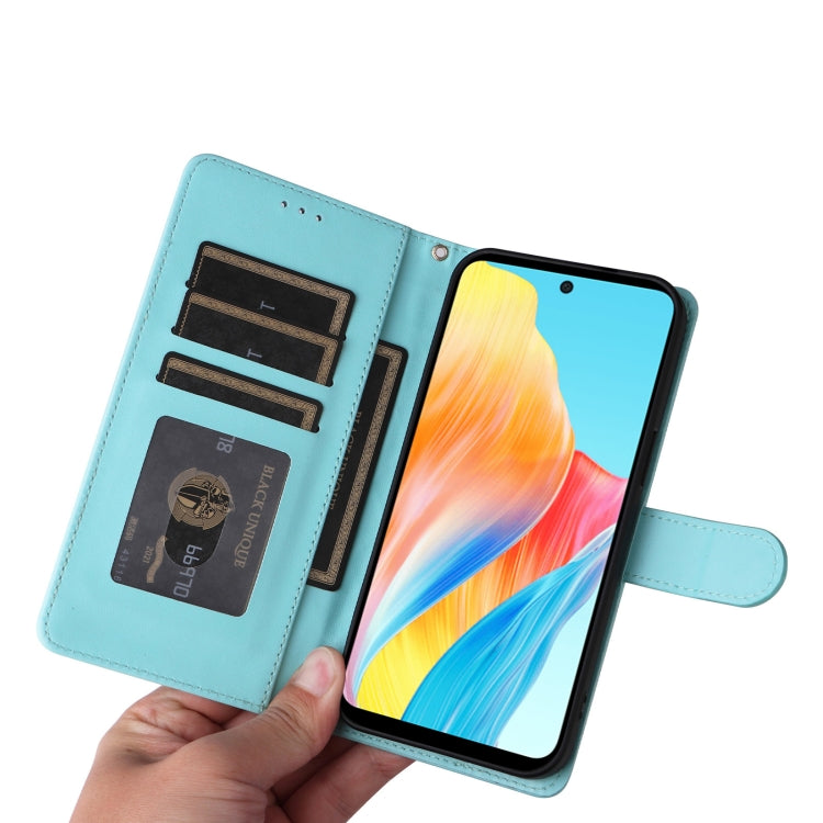 For OPPO A58 4G Diamond Lattice Leather Flip Phone Case