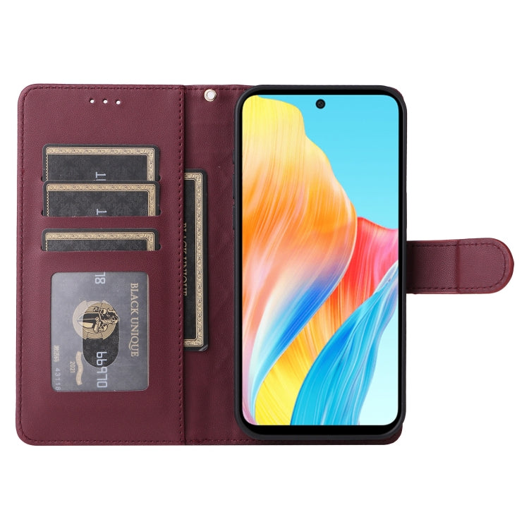 For OPPO A58 4G Diamond Lattice Leather Flip Phone Case