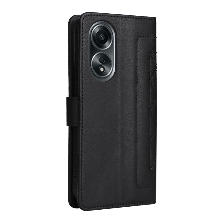 For OPPO A58 4G Diamond Lattice Leather Flip Phone Case