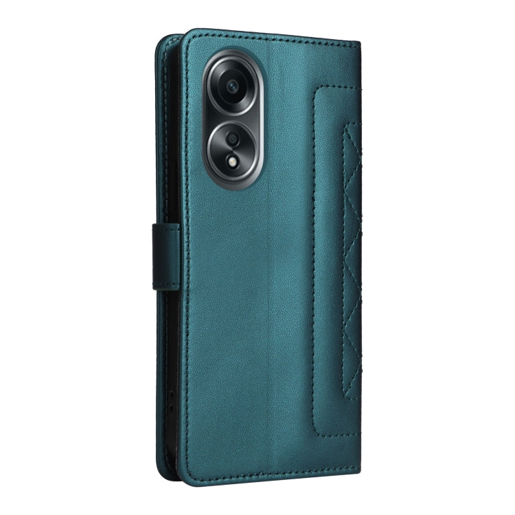 For OPPO A58 4G Diamond Lattice Leather Flip Phone Case