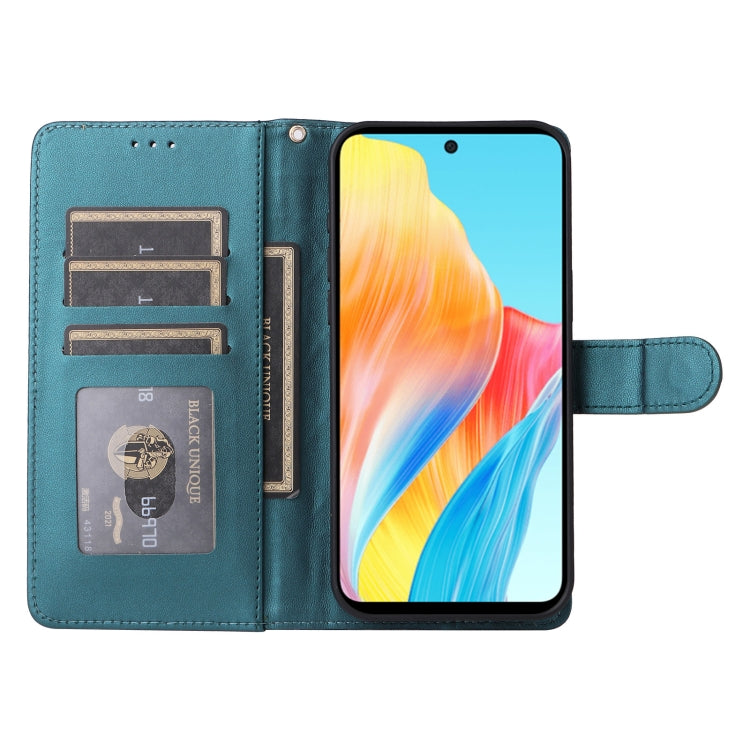 For OPPO A58 4G Diamond Lattice Leather Flip Phone Case