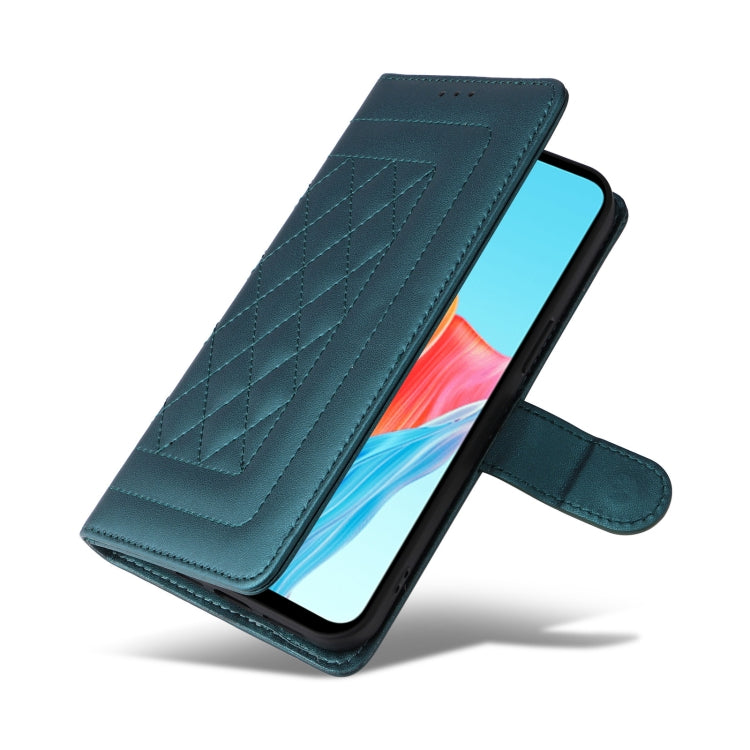 For OPPO A58 4G Diamond Lattice Leather Flip Phone Case