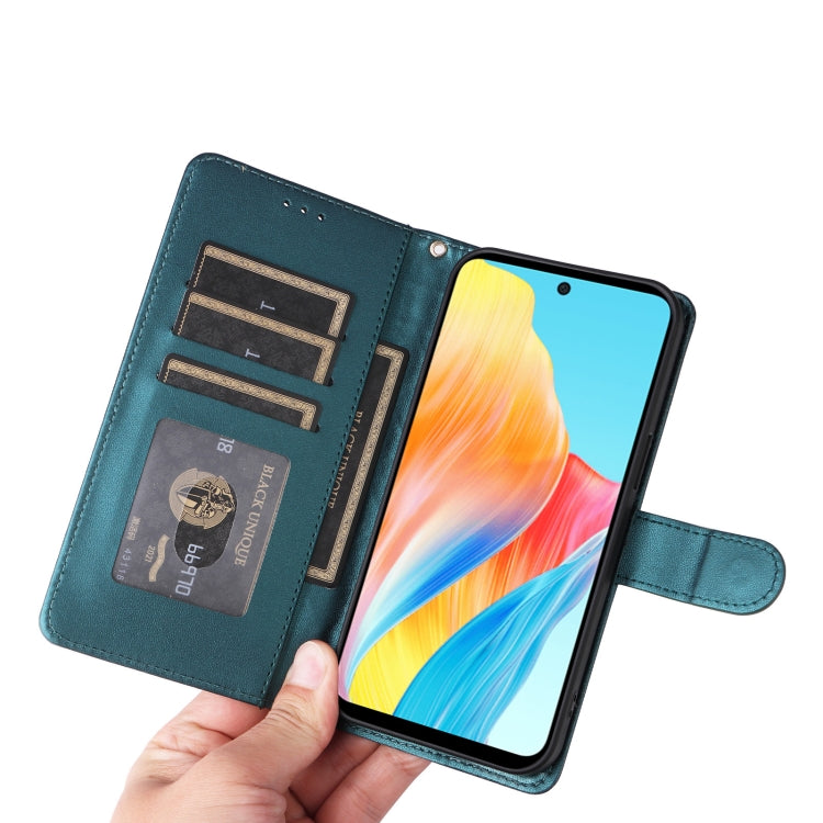 For OPPO A58 4G Diamond Lattice Leather Flip Phone Case