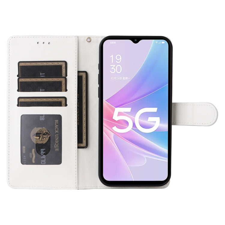 For OPPO A58 5G / A78 5G Diamond Lattice Leather Flip Phone Case