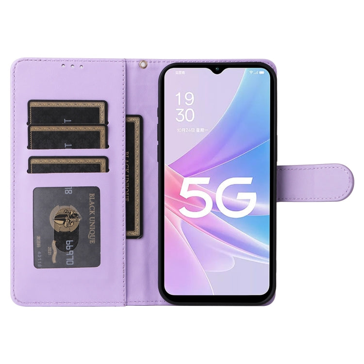 For OPPO A58 5G / A78 5G Diamond Lattice Leather Flip Phone Case