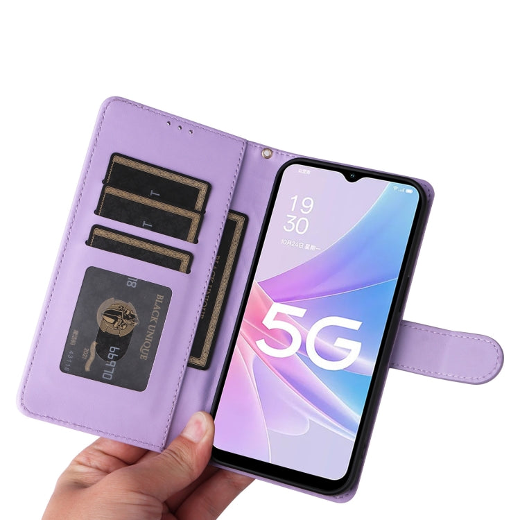 For OPPO A58 5G / A78 5G Diamond Lattice Leather Flip Phone Case