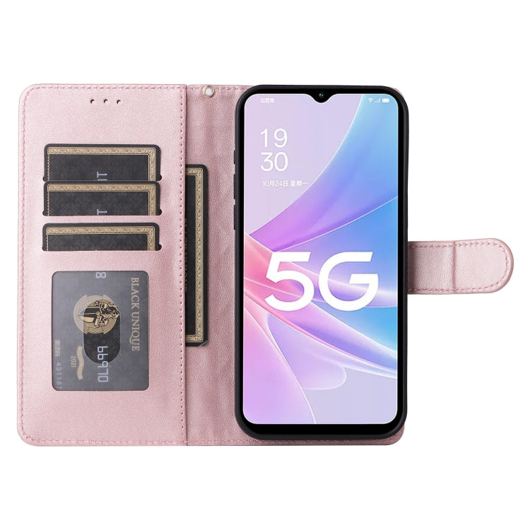 For OPPO A58 5G / A78 5G Diamond Lattice Leather Flip Phone Case