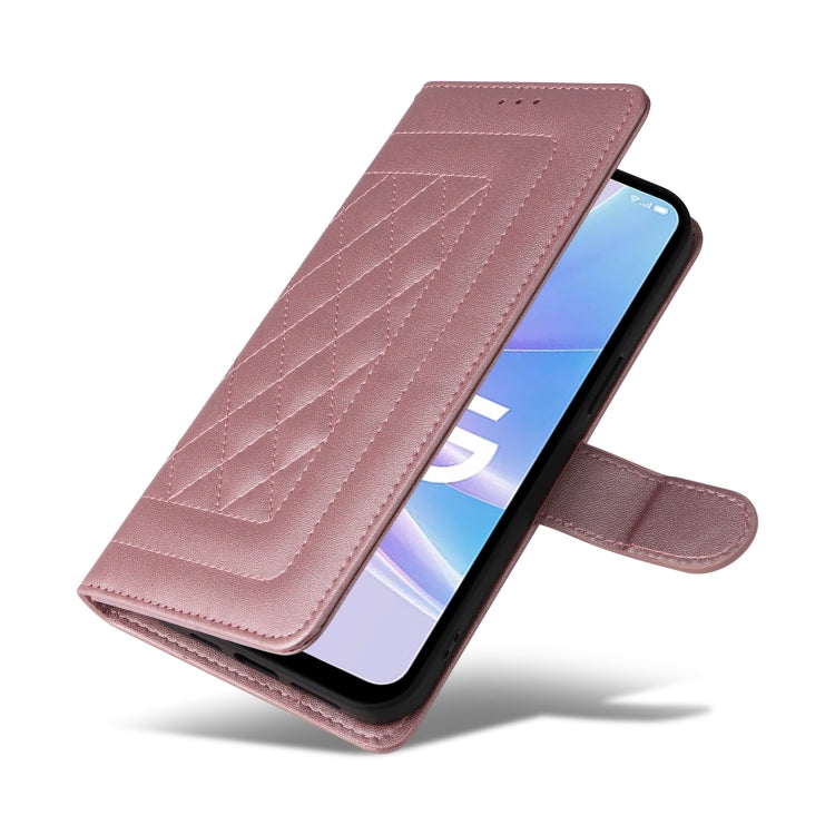 For OPPO A58 5G / A78 5G Diamond Lattice Leather Flip Phone Case