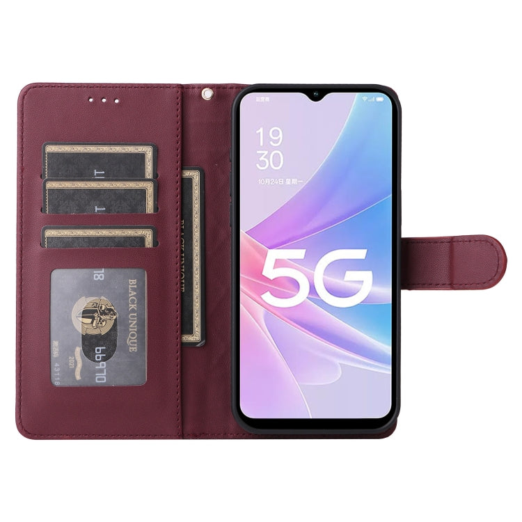 For OPPO A58 5G / A78 5G Diamond Lattice Leather Flip Phone Case
