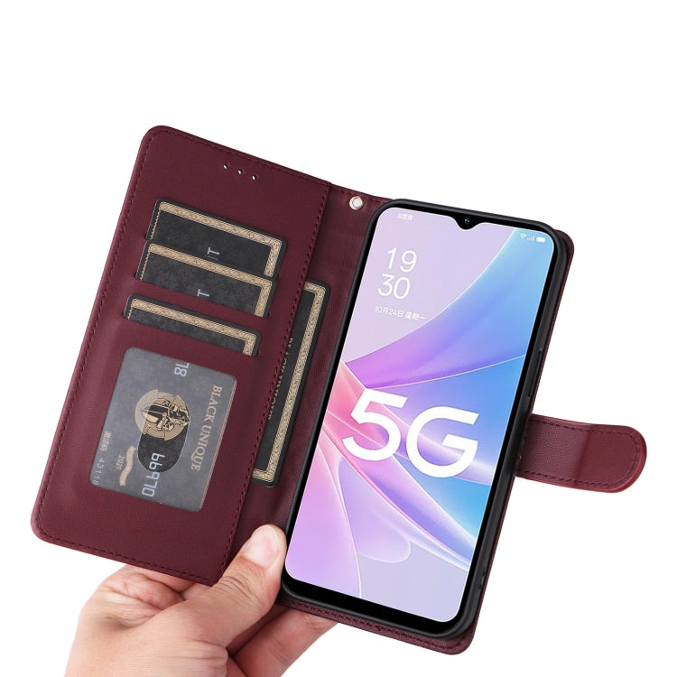 For OPPO A58 5G / A78 5G Diamond Lattice Leather Flip Phone Case
