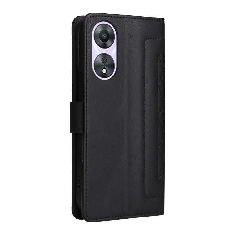 For OPPO A58 5G / A78 5G Diamond Lattice Leather Flip Phone Case
