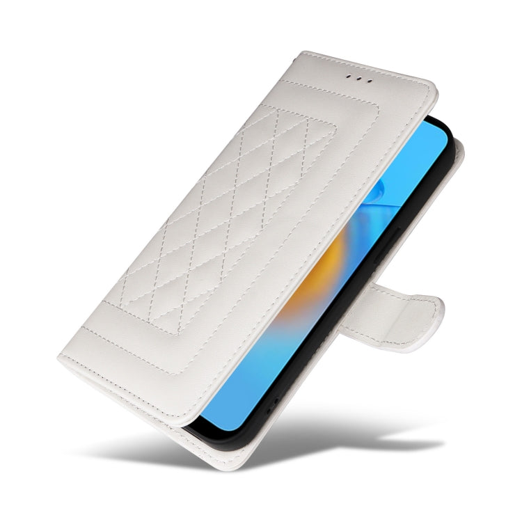 For OPPO A74 / A95 4G / F19 Diamond Lattice Leather Flip Phone Case