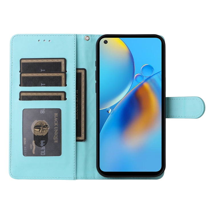 For OPPO A74 / A95 4G / F19 Diamond Lattice Leather Flip Phone Case