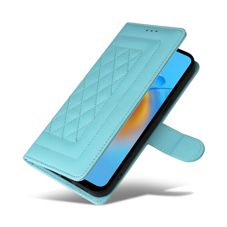 For OPPO A74 / A95 4G / F19 Diamond Lattice Leather Flip Phone Case