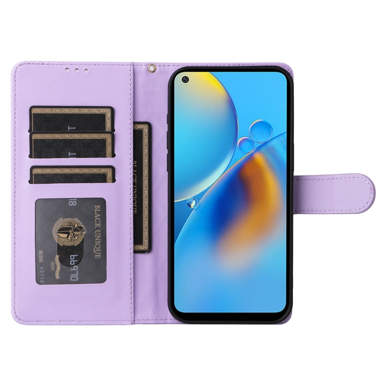 For OPPO A74 / A95 4G / F19 Diamond Lattice Leather Flip Phone Case