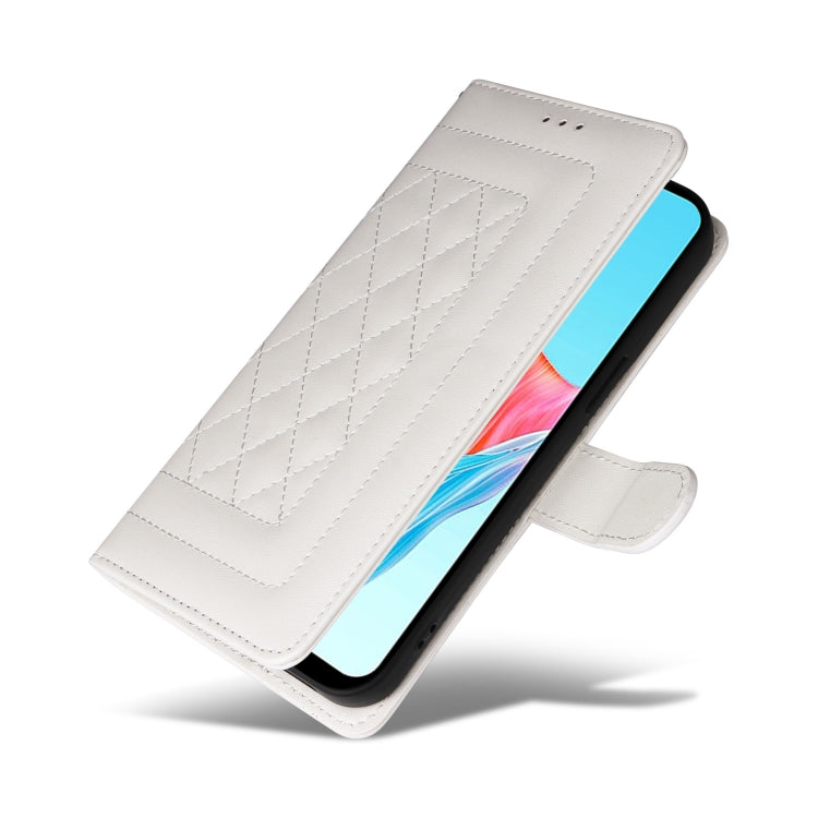 For OPPO A78 4G Diamond Lattice Leather Flip Phone Case