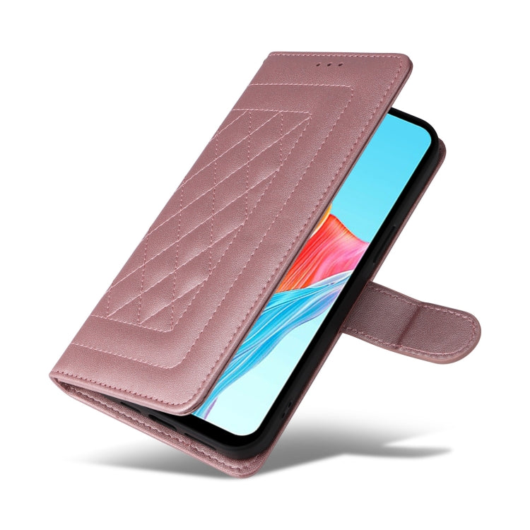 For OPPO A78 4G Diamond Lattice Leather Flip Phone Case