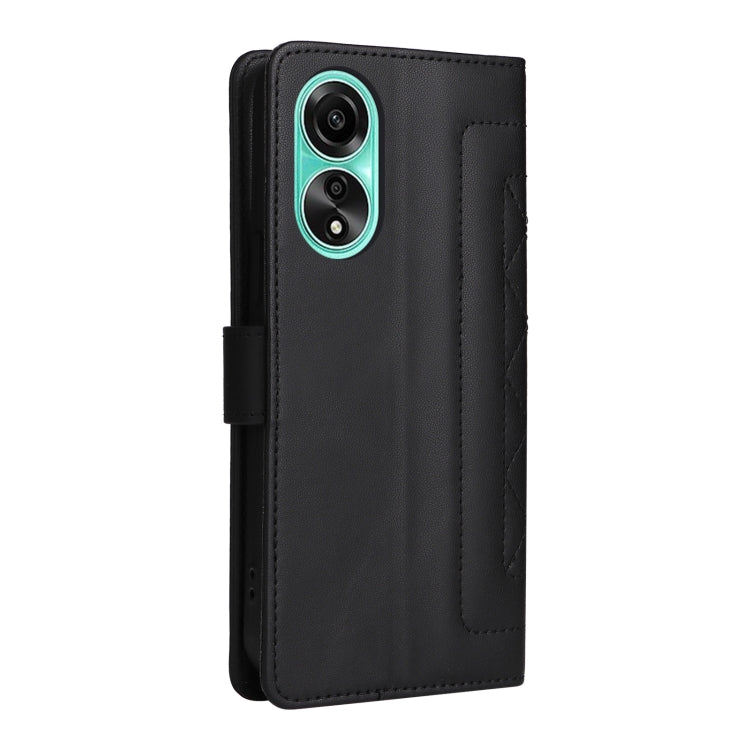 For OPPO A78 4G Diamond Lattice Leather Flip Phone Case