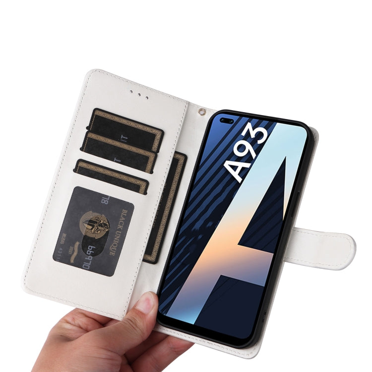 For OPPO A93 4G / F17 Pro Diamond Lattice Leather Flip Phone Case