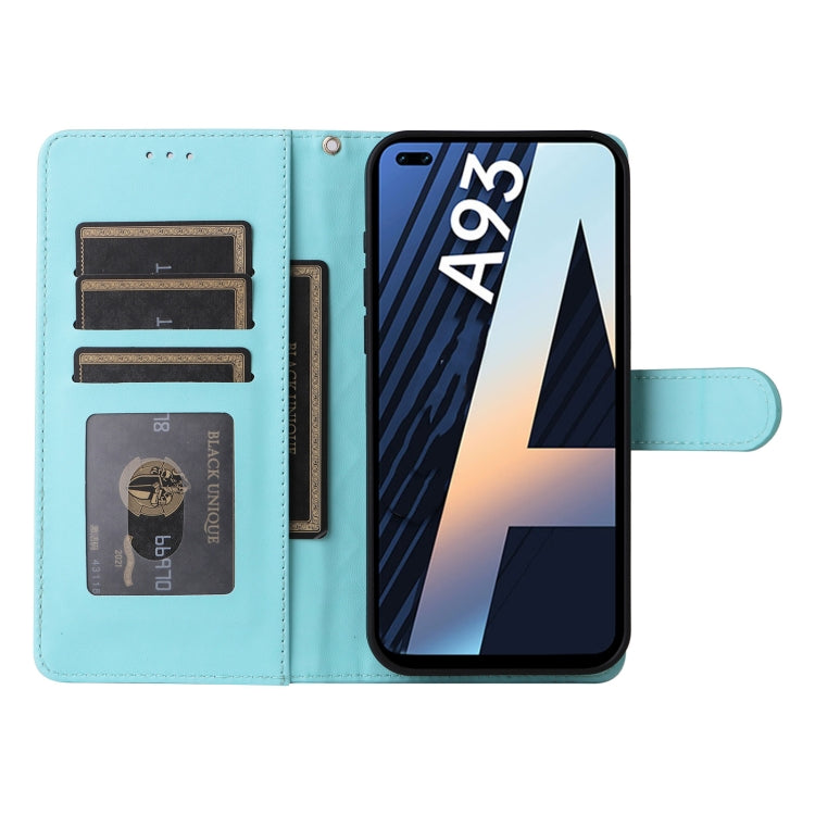For OPPO A93 4G / F17 Pro Diamond Lattice Leather Flip Phone Case