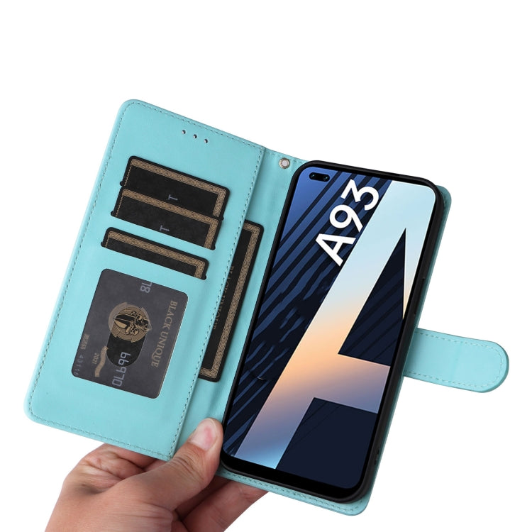 For OPPO A93 4G / F17 Pro Diamond Lattice Leather Flip Phone Case
