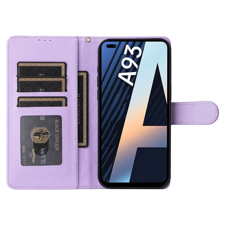 For OPPO A93 4G / F17 Pro Diamond Lattice Leather Flip Phone Case