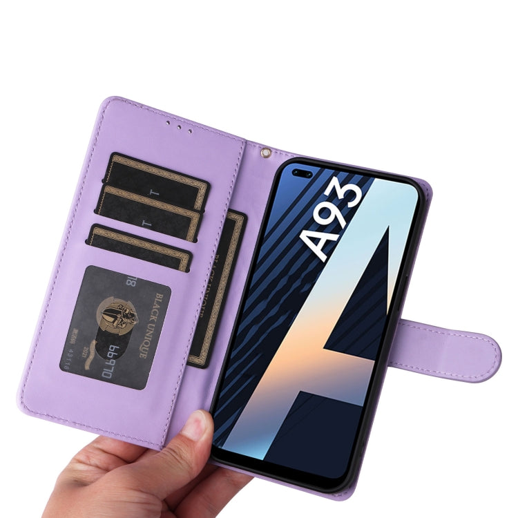 For OPPO A93 4G / F17 Pro Diamond Lattice Leather Flip Phone Case