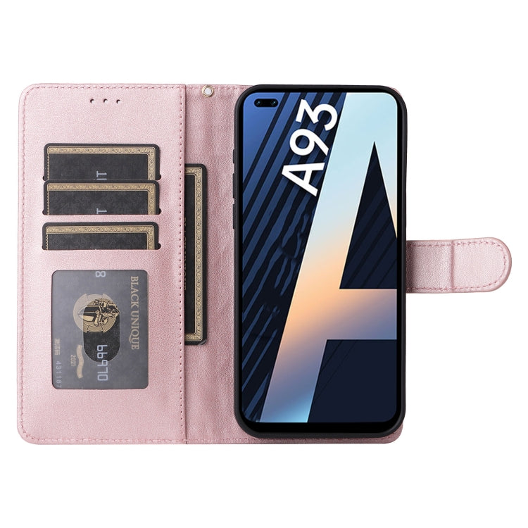 For OPPO A93 4G / F17 Pro Diamond Lattice Leather Flip Phone Case